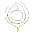 Women's Neon Color Flame Multi - Layer Techwear Necklace - ATLAS 1