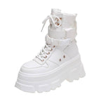 Women's Neon Green Chunky Techwear Boots - ATLAS 1