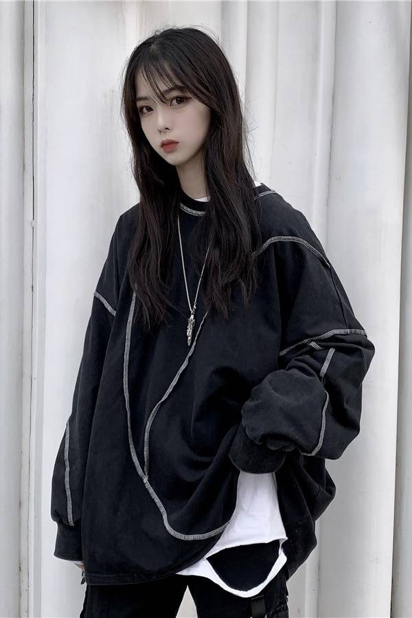 Women's Oversized Streetwear Techwear Sweatshirt - ATLAS 1