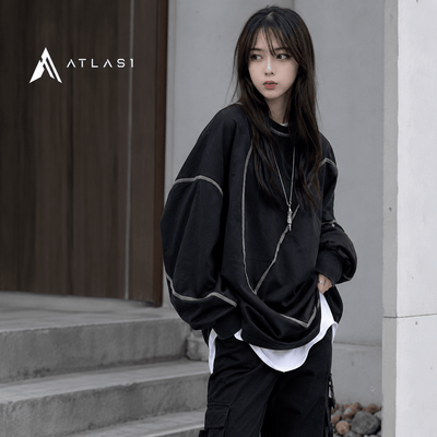 Damska obszerna bluza techwear streetwear