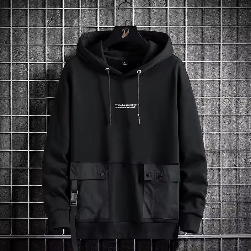 女款寬鬆多口袋 techwear 連帽衫 — 寬鬆的超大廓形