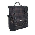 Women's Plaid Leather Gothic Techwear Backpack - ATLAS 1