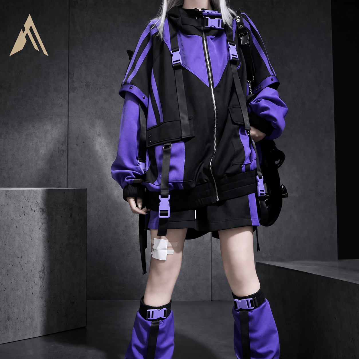 Women's Purple Techwear Jacket - ATLAS 1 - Techwear Store