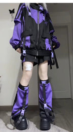 Women's Purple Techwear Jacket - ATLAS 1
