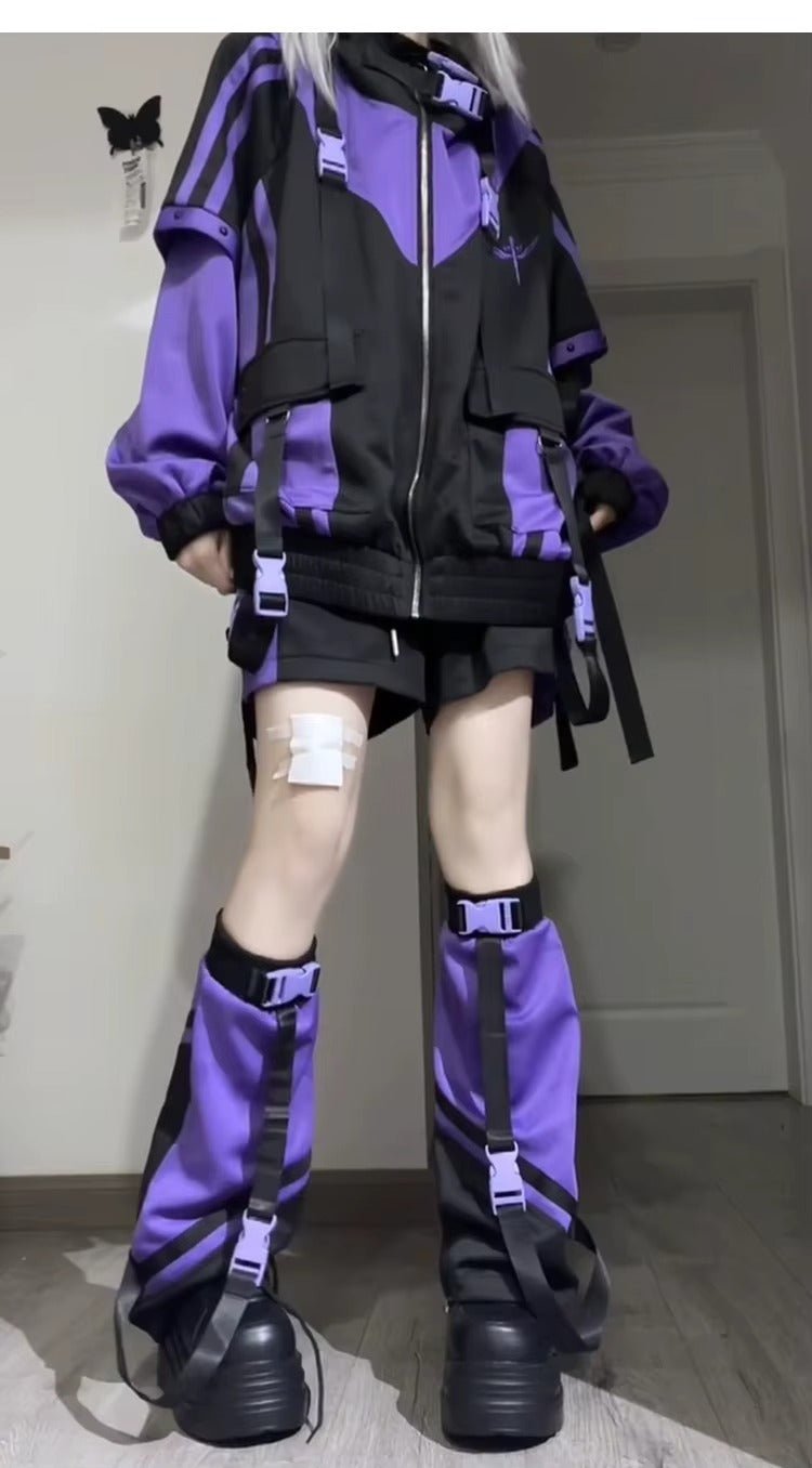 Women's Purple Techwear Jacket - ATLAS 1
