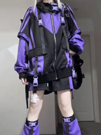 Women's Purple Techwear Jacket - ATLAS 1