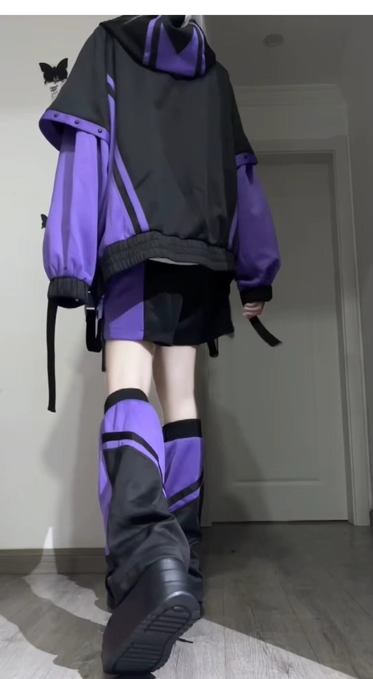 Women's Purple Techwear Jacket - ATLAS 1