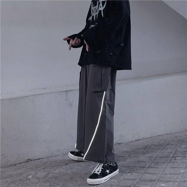 Women's Reflective Details Loose Techwear Cargo Pants - ATLAS 1