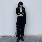 Women's Reflective Details Loose Techwear Cargo Pants - ATLAS 1