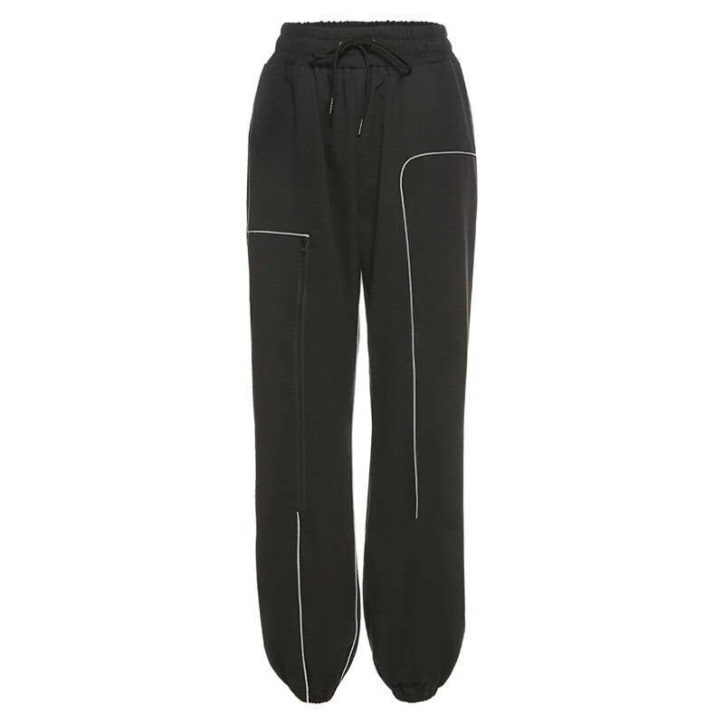 Women's Reflective High Waist Cyber Punk Joggers - ATLAS 1