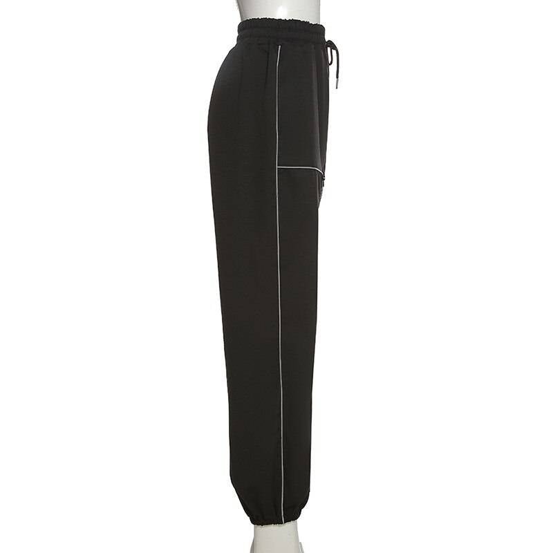 Women's Reflective High Waist Cyber Punk Joggers - ATLAS 1