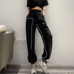 Women's Reflective High Waist Cyber Punk Joggers - ATLAS 1