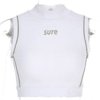 Women's Reflective Lines Techwear Crop Top - ATLAS 1