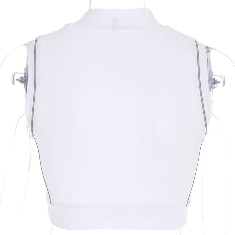 Women's Reflective Lines Techwear Crop Top - ATLAS 1