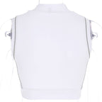 Women's Reflective Lines Techwear Crop Top - ATLAS 1