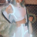 Women's Reflective Lines Techwear Crop Top - ATLAS 1