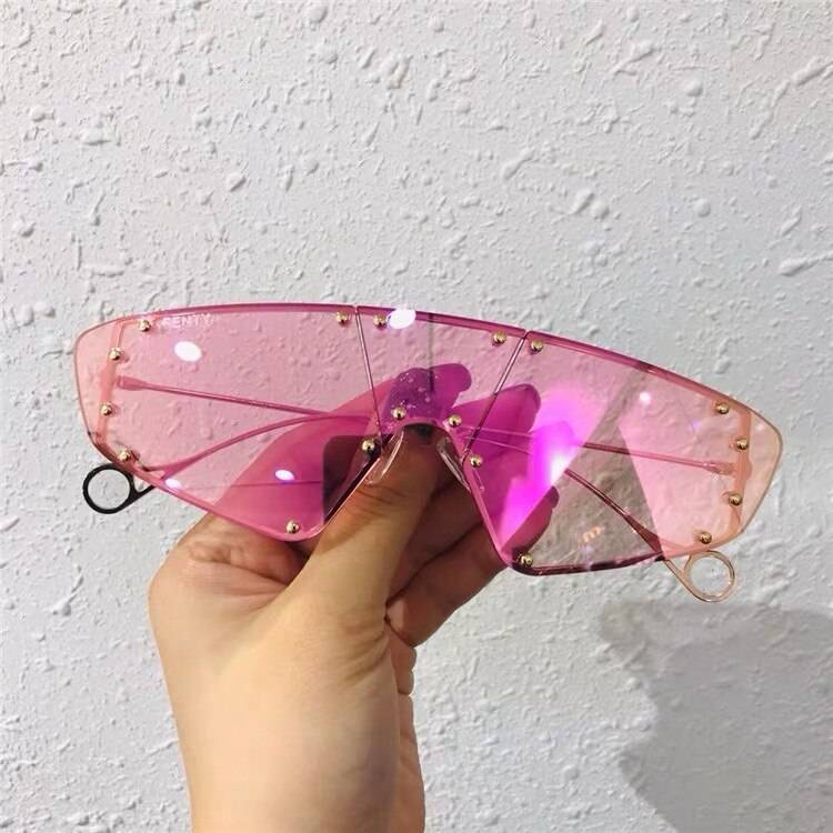 Women's Rimless Cyber Punk Sunglasses - ATLAS 1