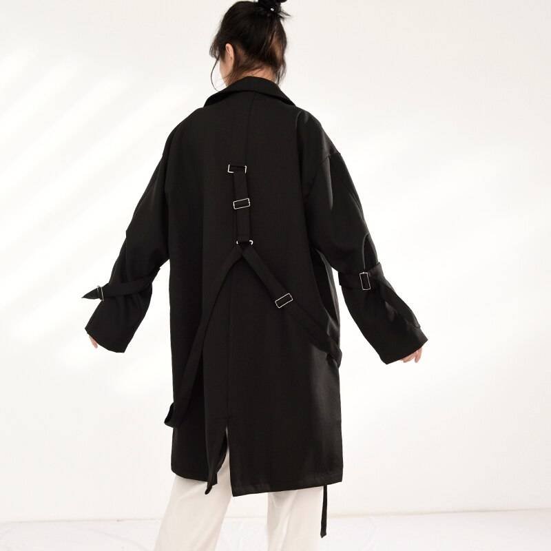 Women's Strappy Tactical Style Oversized Coat - ATLAS 1