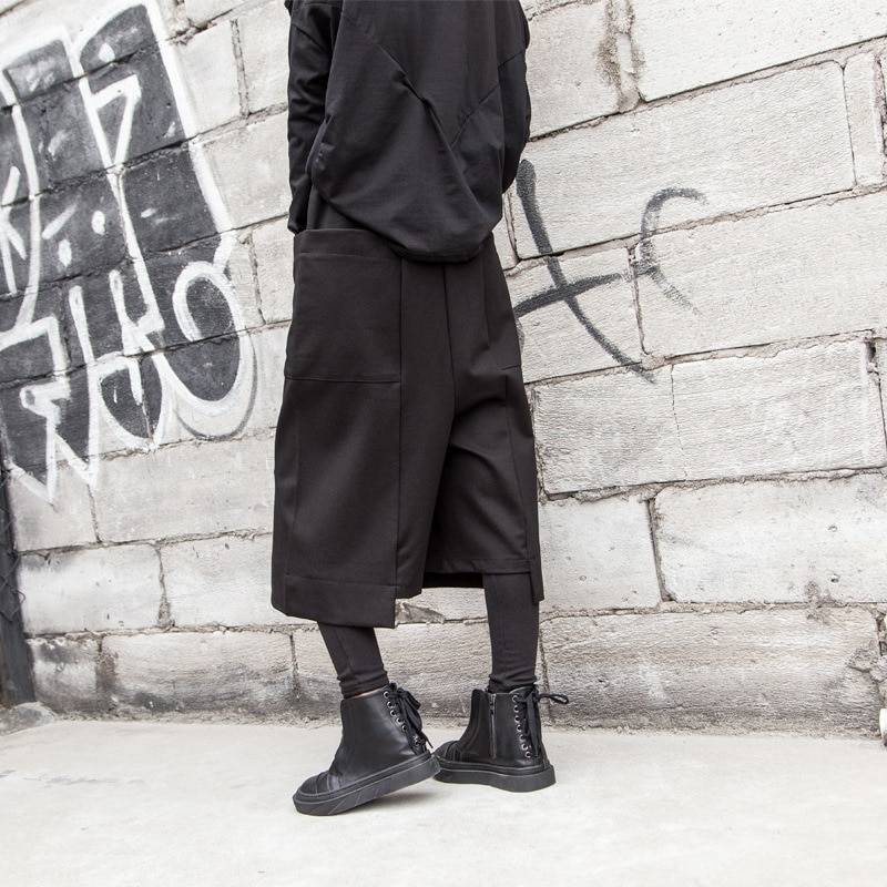 Celana Kulot Techwear Streetwear Wanita — Pinggang elastis