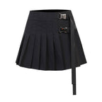 Women's Tactical Belts Pleated Techwear Mini Skirt - ATLAS 1