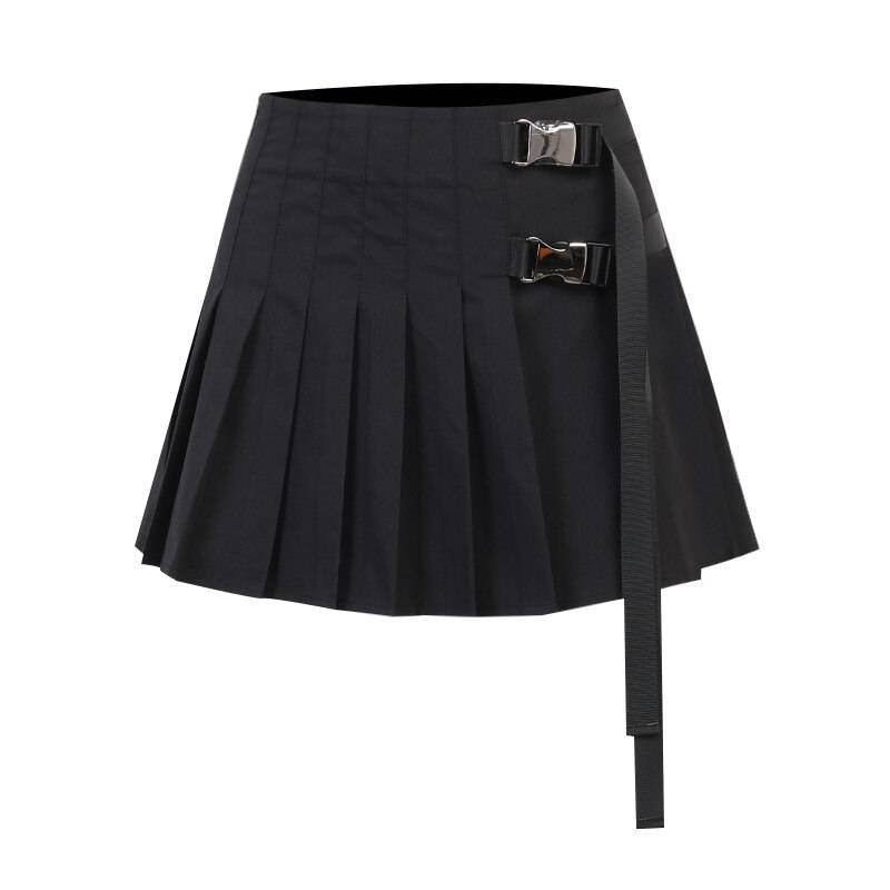 Women's Tactical Belts Pleated Techwear Mini Skirt - ATLAS 1
