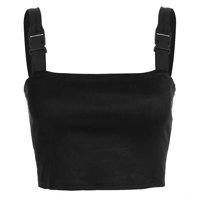 Women's Tactical Buckle Techwear Crop Top - ATLAS 1