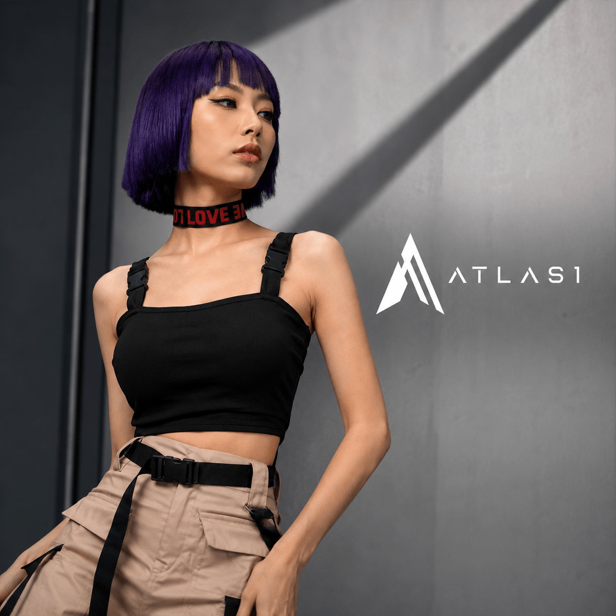 Women's Tactical Buckle Techwear Crop Top - ATLAS 1