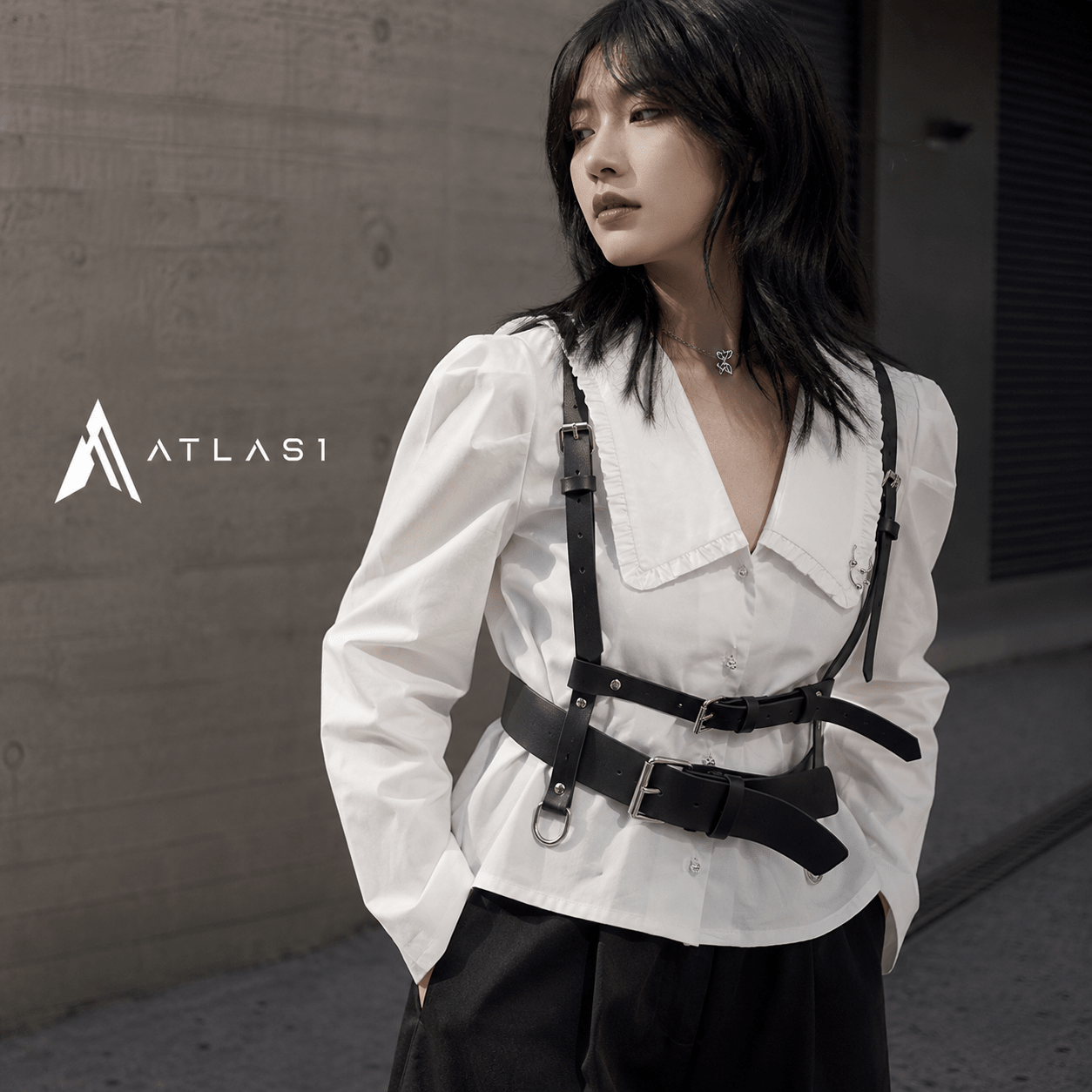 Women's Techwear Adjustable Leather Waist Belt - ATLAS 1