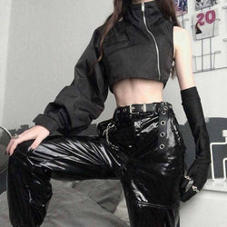 Women's Techwear Asymetric One Shoulder Jacket - ATLAS 1