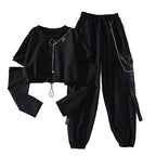 Women's Techwear Cargo Pants and Crop Sweatshirt Set - ATLAS 1