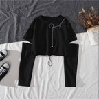 Women's Techwear Cargo Pants and Crop Sweatshirt Set - ATLAS 1