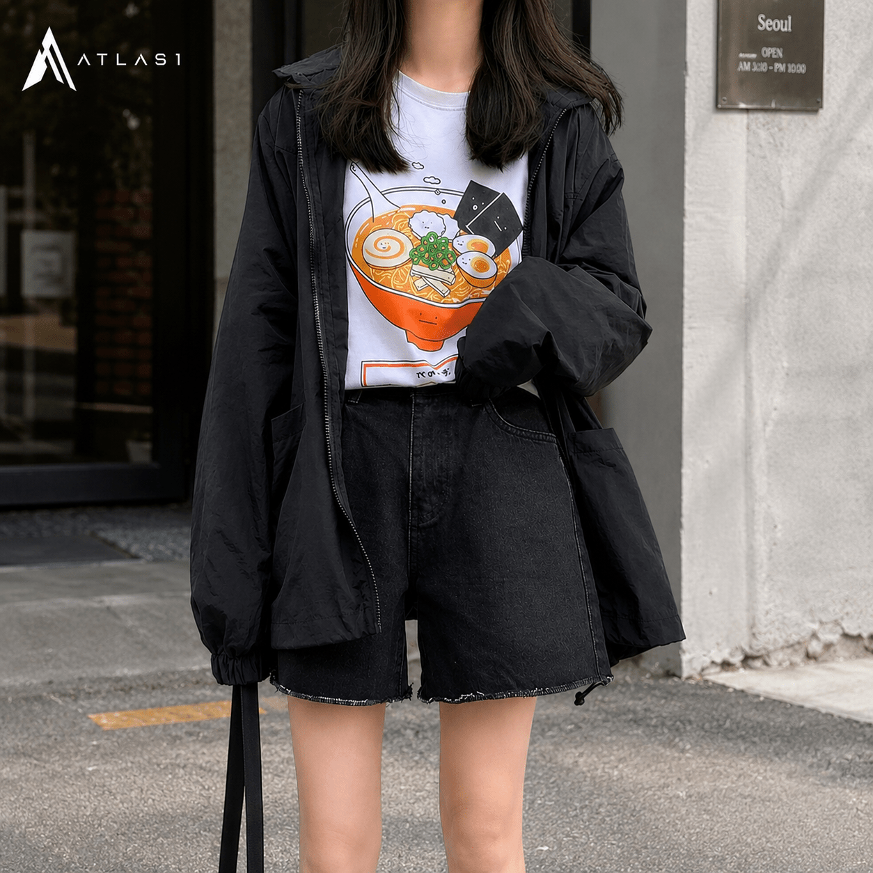 Women's Tokyo Print Streetwear Oversized Jacket - ATLAS 1