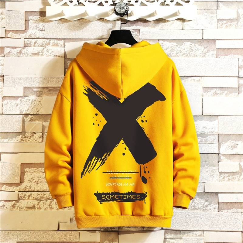 X - Print Plus Size Techwear Hoodie - ATLAS 1