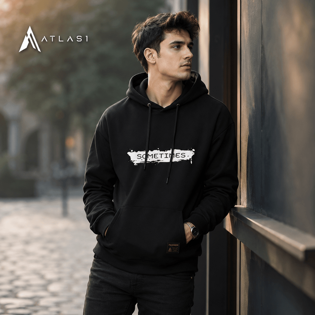 X-Print Plus Size Techwear Hoodie - ATLAS 1
