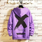 X - Print Plus Size Techwear Hoodie - ATLAS 1