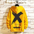 X - Print Plus Size Techwear Hoodie - ATLAS 1