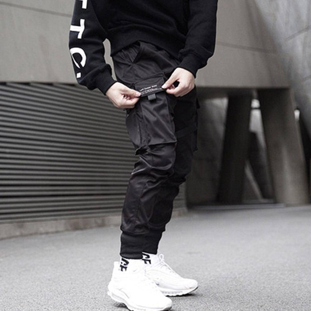 Side Pockets Hip Hop Techwear Joggers Men Streetwear Trousers Pants Cargo  mens