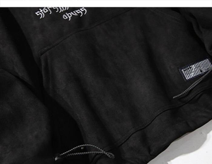 11 BYBB'S DARK Vintage Embroidery Hip Hop Hoodie Techwear Tactical Streetwear Hoodie Sweatshirt Mens Streetwear Pullover Cotton