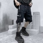 2021 Summer Shorts Cargo Pants Men Harajuku Fashion Streetwear Hip Hop Punk Male Trousers Ribbon Techwear Sport Military Clothes