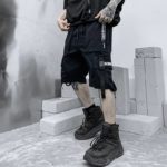 2021 Summer Shorts Cargo Pants Men Harajuku Fashion Streetwear Hip Hop Punk Male Trousers Ribbon Techwear Sport Military Clothes