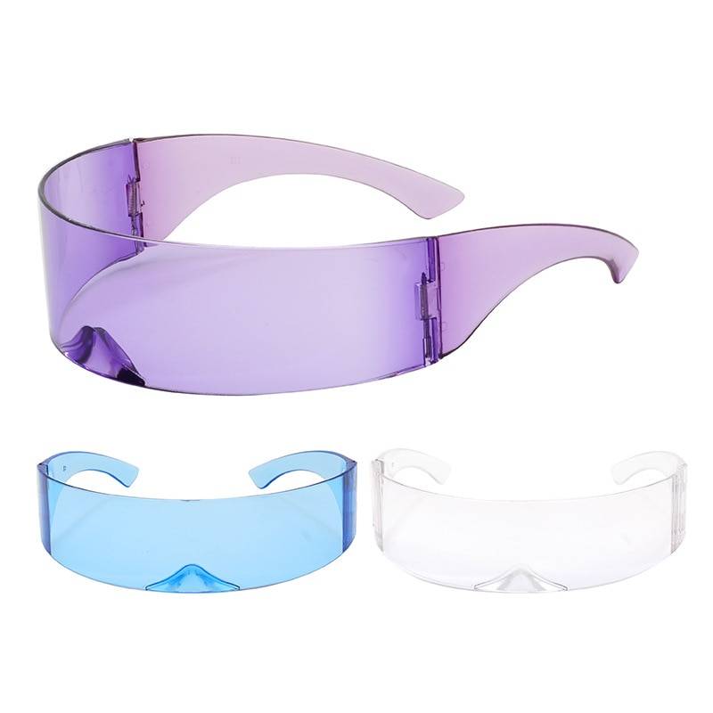 Cyberpunk Party Glasses Visor Wrap Shield Large Mirror Sunglasses Riding Windproof Glasses Fashion Personality Glasses 14