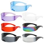 Cyberpunk Party Glasses Visor Wrap Shield Large Mirror Sunglasses Riding Windproof Glasses Fashion Personality Glasses