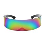Cyberpunk Party Glasses Visor Wrap Shield Large Mirror Sunglasses Riding Windproof Glasses Fashion Personality Glasses