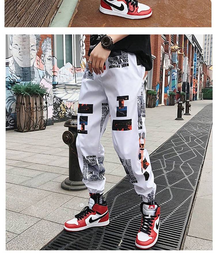 Hip hop Pants Unisex Loose Joggers Pants with Print Streetwear Harem Pants Clothes Ankle length Trousers Harajuku Sport 1 12