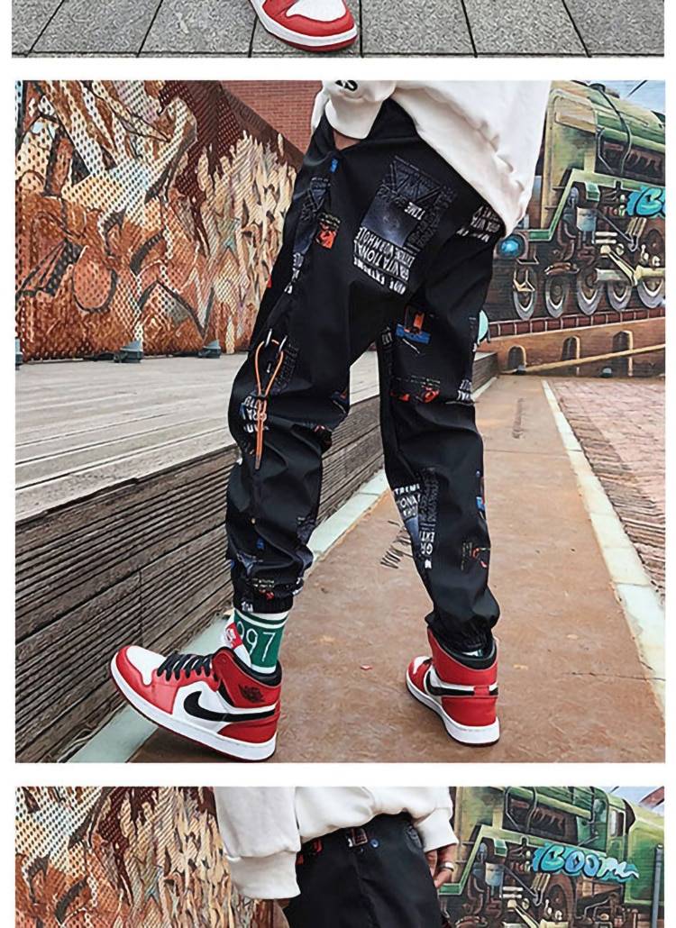 Hip hop Pants Unisex Loose Joggers Pants with Print Streetwear Harem Pants Clothes Ankle length Trousers Harajuku Sport 1 9