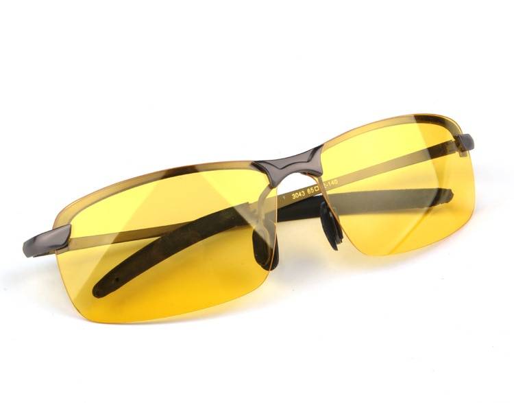Techwear High Quality Yellow Lens Night Vision Glasses Men Polarized Sunglasses UV400 Driving Anti glare Goggles Eyewear 26