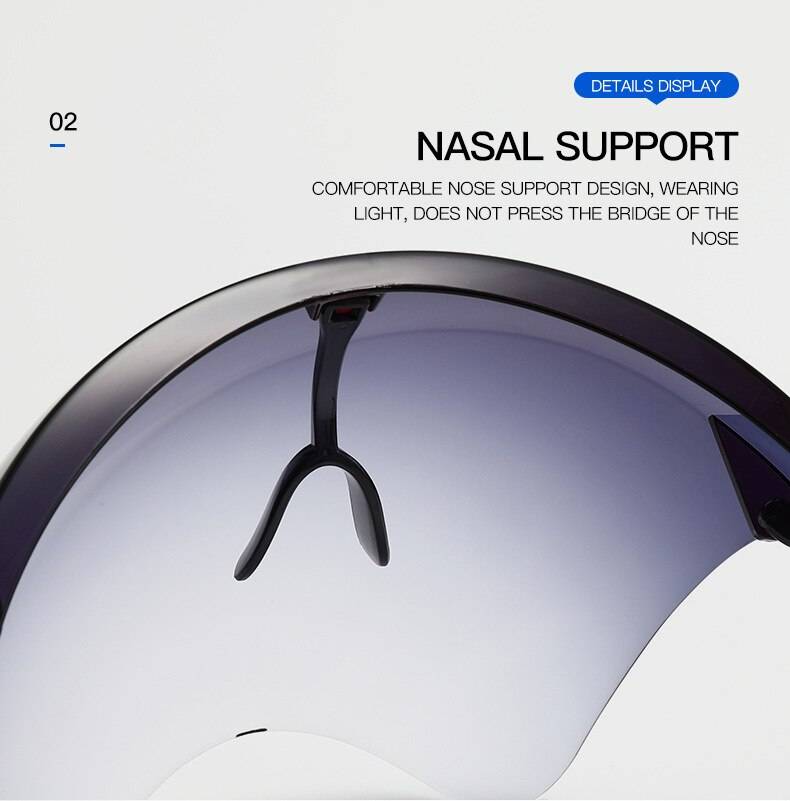 Techwear Unisex Colorful Eye Shield Visor Large Mirror cycling Sun Glasses Half Face Shield Guard Protector Face Mask An 15