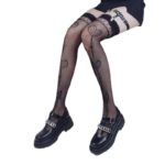 Women’s Gothic Techwear Heart Patterned Stockings