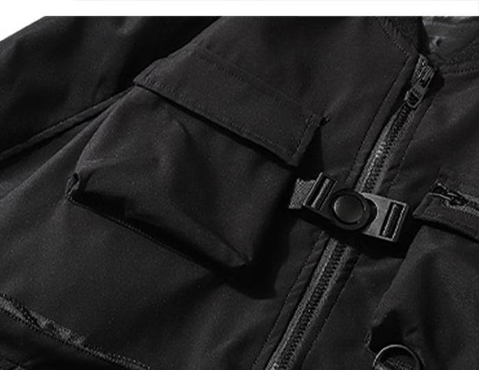 11 BYBB8217S DARK Back Pocket Jacket Coat Men Embroidery Bomber Jacket Outwear Streetwear Solid Cargo Jacket Techwear Au 16