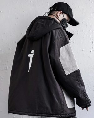 11 BYBB’S DARK Hip Hop Retro Patchwork Padded Jackets Men Streetwear Embroidery Parkas Jacket Tactical Harajuku Windbreaker Coat